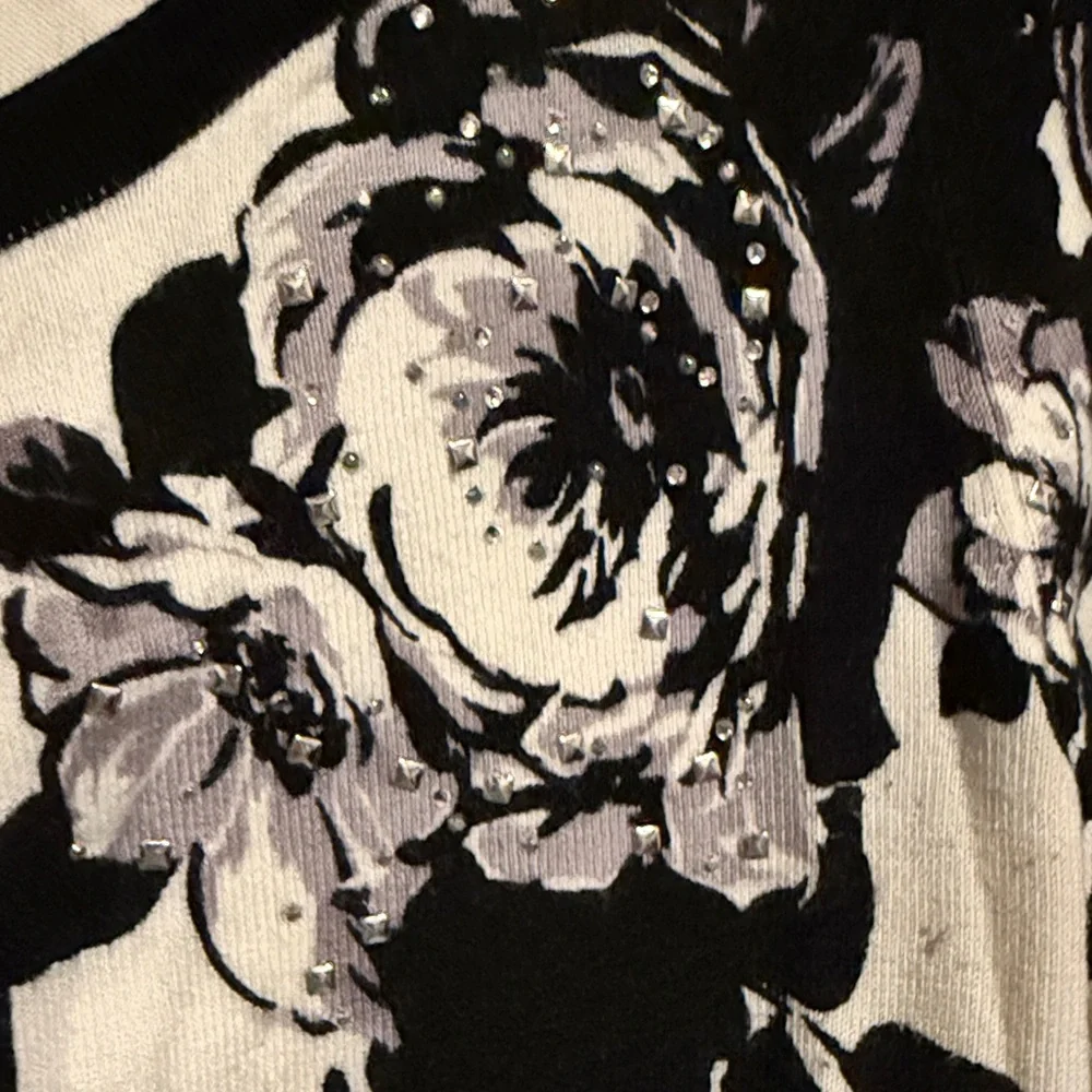 White House Black Market Holiday Floral Cardigan